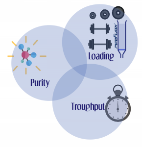 purity loading troughput liquid chromatography