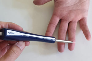 Source ASAP en contact avec la peau