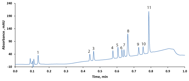 Analyse ultra rapide de Peptides sur colonne Core Shell AMT Halo 160Å ES-C18 2µm