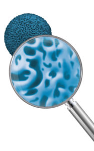 Particules sphériques packées dans la colonne