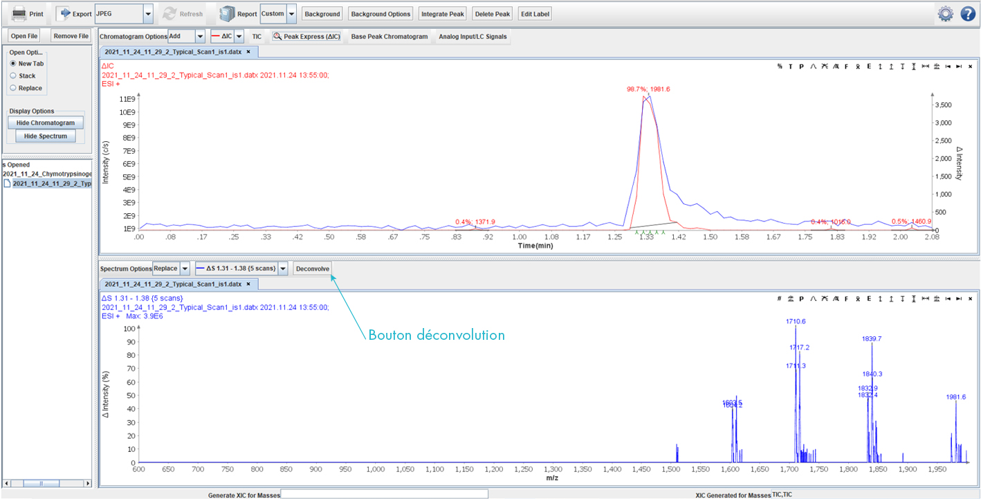 Bouton déconvolution